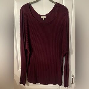 Lucky Brand Ribbed Long Sleeve Top- Small